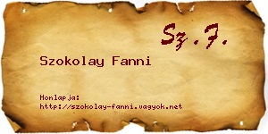 Szokolay Fanni névjegykártya